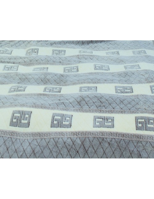 Плед коричневого цвета в полоску (160х220 см.)