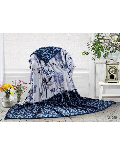 Плед синього кольору з візерунком (160х220 см.)