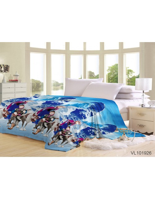 Детский плед синего цвета Холодное сердце (200х220 см.)