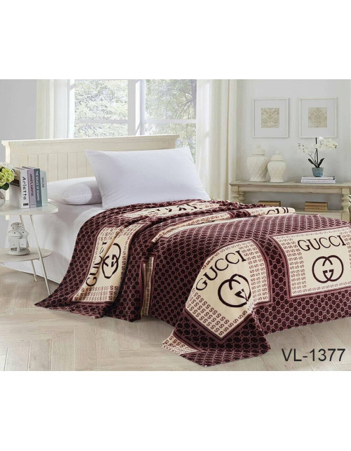 Плед коричневого цвета с узором (160х220 см.)