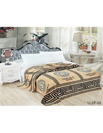 Плед коричневого цвета с узором 160х220