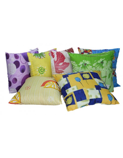 Подушка ранфорс с узором и наполнителем холлофайбер 70х70 см