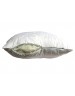 Біла подушка мікрофібра з наповнювачем штучний лебединий пух 50х70 см