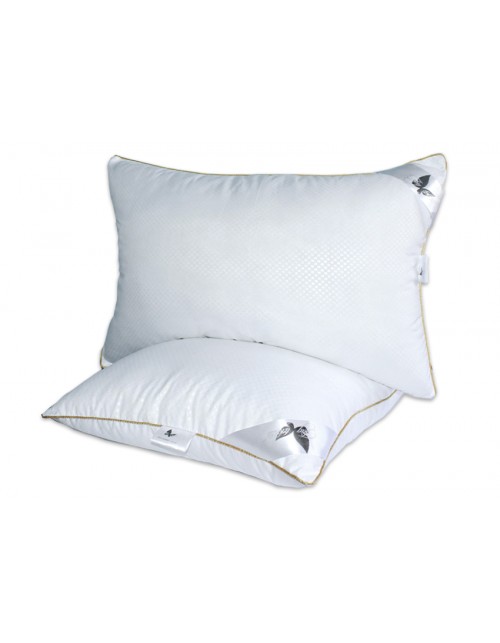 Белая подушка микрофибра с наполнителем экопух 70х70 см