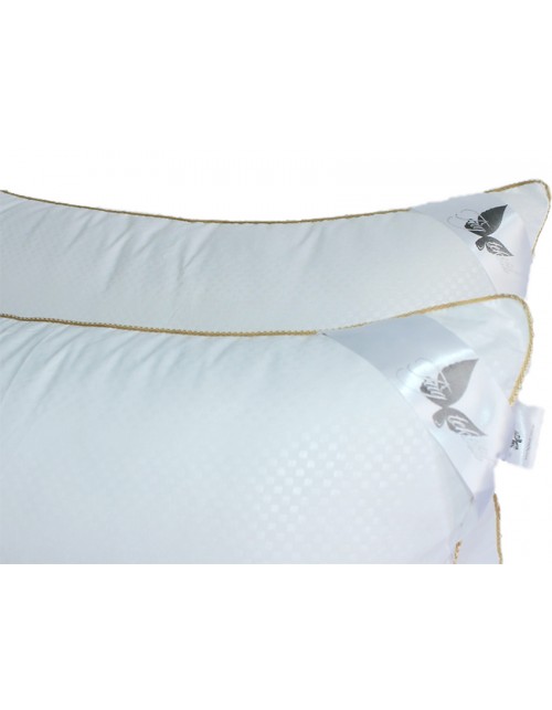 Белая подушка микрофибра с наполнителем экопух 70х70 см