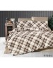 Полуторний комплект постільної білизни з ромбовим принтом, Ранфорс
