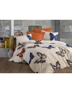 Постель полуторная с большими бабочками