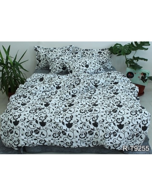 Полуторний комплект постільної білизни з квітковим візерунком, Ранфорс