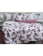 Постіль полуторна з квітковим принтом