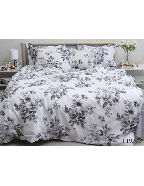 Полуторний комплект постільної білизни з квітковим принтом, Ранфорс