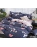 Полуторный комплект постельного белья с сердцами, Ранфорс
