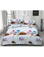 Постіль полуторна новорічна зі сніговиками