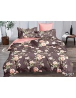 Постіль полуторна з квітковим принтом