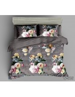 Постіль полуторна з квітковим принтом