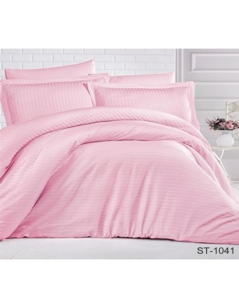 Постіль полуторна однотонна рожевого кольору