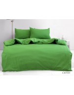 Постіль полуторна однотонна зеленого кольору