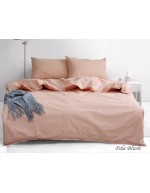 Постіль полуторна однотонна рожевого кольору
