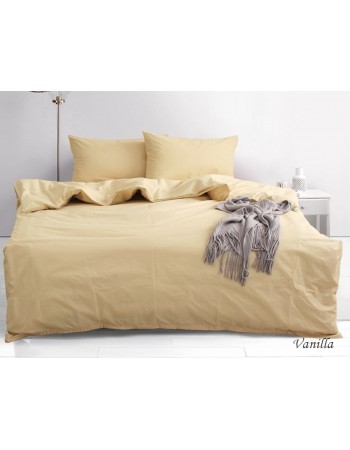 Постіль полуторна однотонна ванільного кольору
