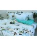 Полуторний комплект постільної білизни з листям на гілках, Ранфорс