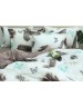 Полуторний комплект постільної білизни з пір'ячками та метеликами, Ранфорс