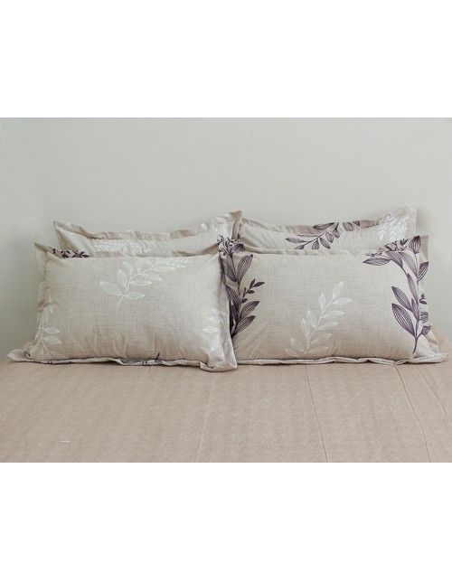 Полуторный комплект постельного белья с листьями на ветвях, Ранфорс