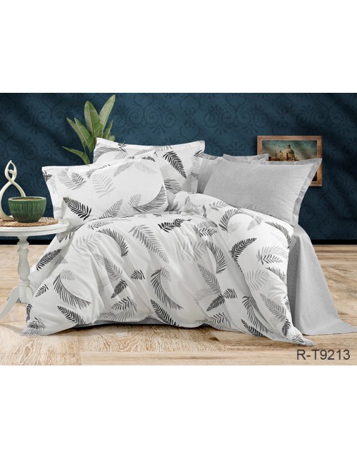 Полуторный комплект постельного белья с листьями на ветвях, Ранфорс