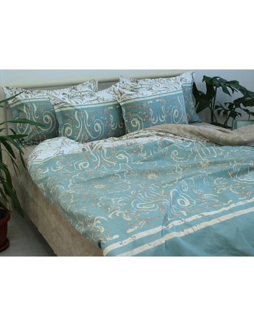 Полуторный комплект постельного белья с абстрактным принтом, Ранфорс