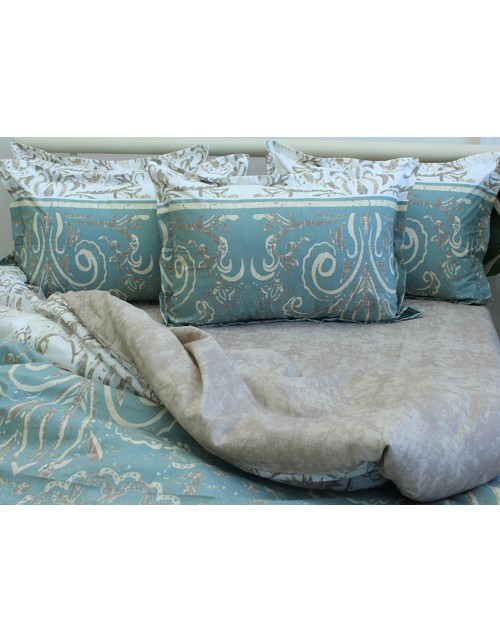 Полуторный комплект постельного белья с абстрактным принтом, Ранфорс