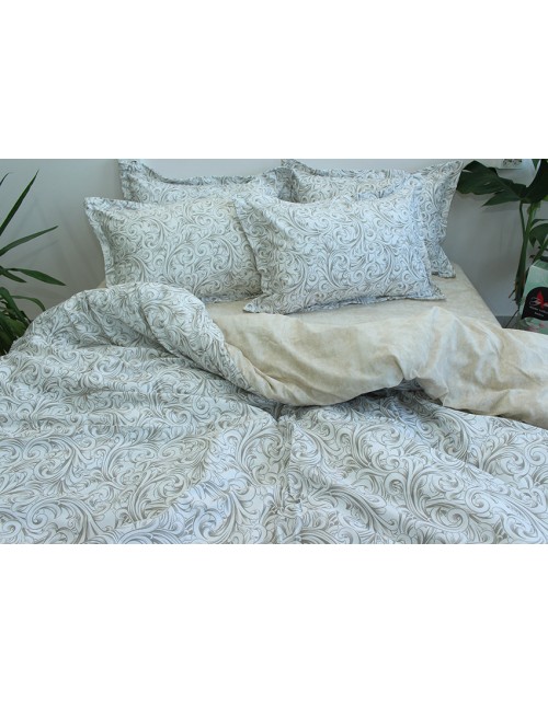 Полуторний комплект постільної білизни з абстрактним принтом, Ранфорс