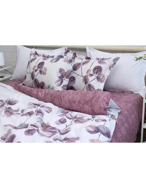 Полуторний комплект постільної білизни з квітковим принтом, Ранфорс