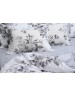 Полуторний комплект постільної білизни з квітковим принтом, Ранфорс