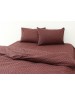 Полуторний комплект постільної білизни коричневого кольору в ромб, Ранфорс