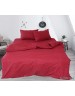 Полуторний комплект постільної білизни червоного кольору в ромб, Ранфорс
