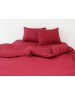 Полуторний комплект постільної білизни червоного кольору в ромб, Ранфорс