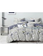 Постіль полуторна з квітковим принтом