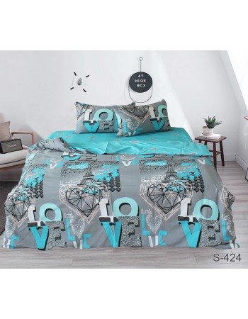 Постель полуторная серого цвета LOVE