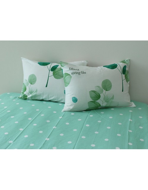 Полуторный комплект постельного белья белого цвета с ветвями деревьев, Сатин люкс