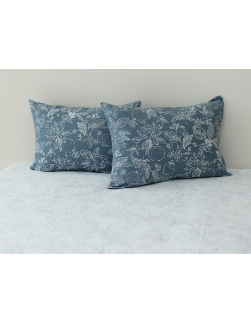 Полуторный комплект постельного белья с узорами цветов, Сатин люкс