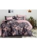 Полуторний комплект постільної білизни з квітами, Сатин люкс