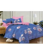 Постіль полуторна з квітковим принтом