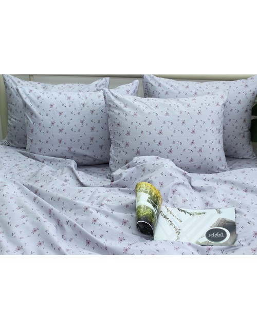 Полуторний комплект постільної білизни з візерунком, Сатин люкс