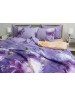Полуторний комплект постільної білизни з великими квітами, Сатин люкс