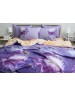 Полуторний комплект постільної білизни з великими квітами, Сатин люкс