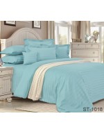 Постіль полуторна однотонна блакитного кольору