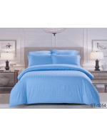 Постіль полуторна однотонна блакитного кольору