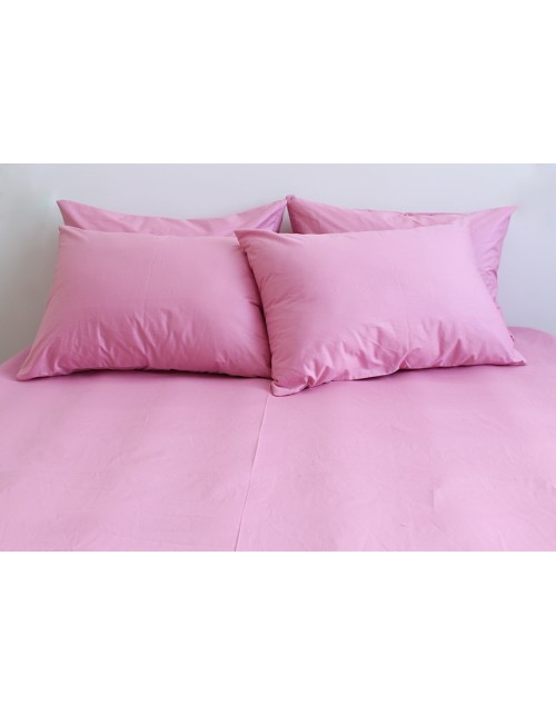 Полуторний комплект постільної білизни зима-літо в смужку з котиками, Ранфорс