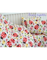 Постель в кроватку с божьей коровкой