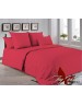 Семейный комплект постельного белья красного цвета, Поплин