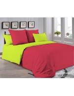 Постель семейная салатово-бордового цвета