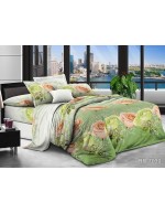 Постіль сімейна з різнокольоровими трояндами